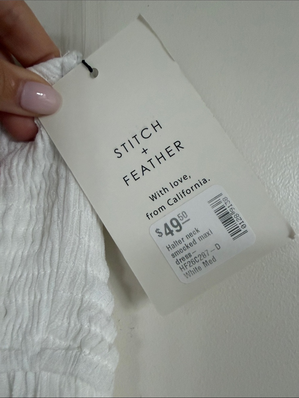 STITCH + FEATHER - white maxi dress - Picture 4 of 4